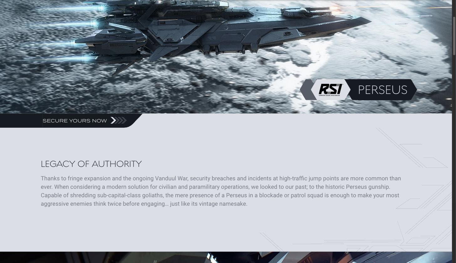 Star Citizen ship pages — screenshot